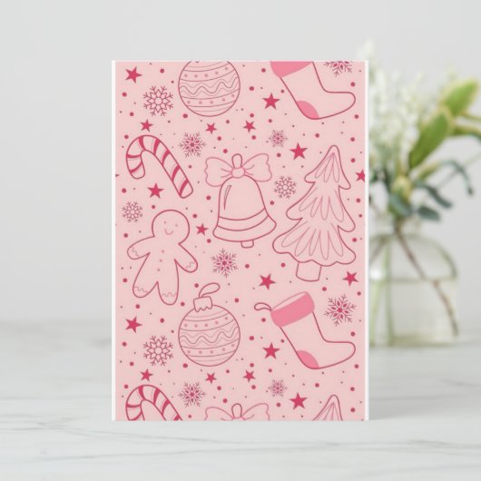 Weihnachtskarten 2025 handgemacht einladung (Stehend Vorderseite)