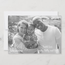Weihnachtskarten 2 Foto 2 Schwarzweißseiten Karte