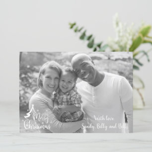 Weihnachtskarten 2 Foto 2 Schwarzweißseiten Karte