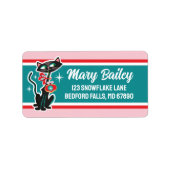 Weihnachtskarten-Adressenschilder der Mittelklasse Adressaufkleber (Vorne)