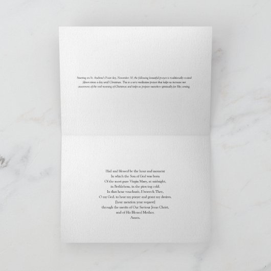 Weihnachtskarten | Advent Novena Weihnachten 1 (Innenseite)