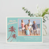 Weihnachtskarten am Strand Feiertagskarte (Stehend Vorderseite)