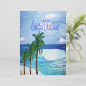 Weihnachtskarten an der Küste. Einladung (Stehend Vorderseite)