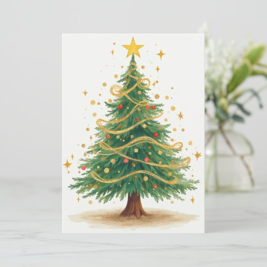 Weihnachtskarten Ankündigung (Stehend Vorderseite)