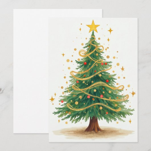 Weihnachtskarten Ankündigung (Vorne/Hinten)