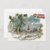 Weihnachtskarten Ankündigungspostkarte (Vorne/Hinten)