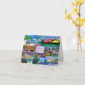 Weihnachtskarten aus meinem Camper Collage Art Karte (Gelbe Blume)