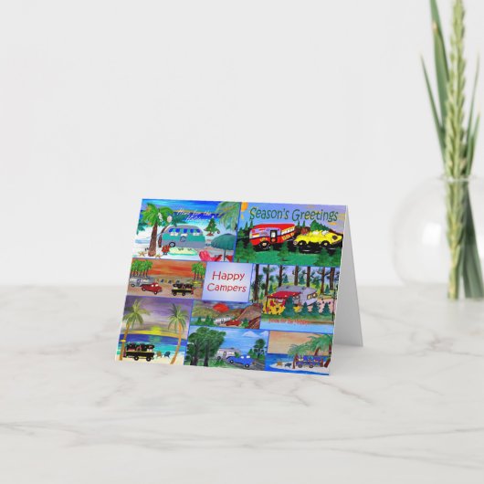 Weihnachtskarten aus meinem Camper Collage Art Karte (Vorderseite)