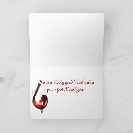 Weihnachtskarten, Ausfallen Feiertagskarte (Innenseite)