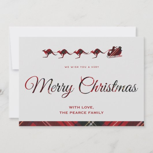 Weihnachtskarten Australien Frohe Weihnachten Sant (Vorderseite)