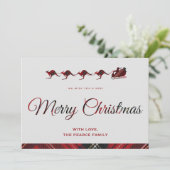 Weihnachtskarten Australien Frohe Weihnachten Sant (Stehend Vorderseite)