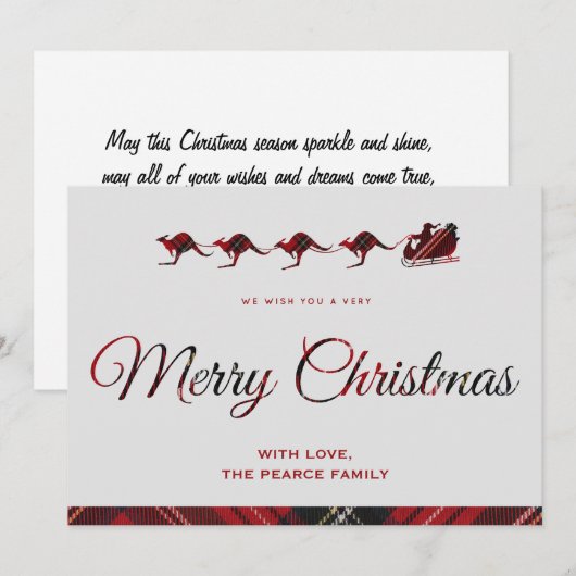 Weihnachtskarten Australien Frohe Weihnachten Weih (Vorne/Hinten)