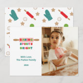 Weihnachtskarten 'Baking Spirits Bright' Einladung (Vorne/Hinten)