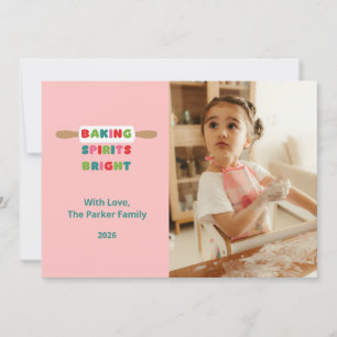 Weihnachtskarten 'Baking Spirits Bright' Einladung