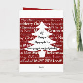 Weihnachtskarten-Bilderrahmen Feiertagskarte (Rückseite)