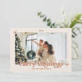 Weihnachtskarten | Boho Christmas Cards Einladung (Stehend Vorderseite)