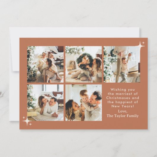 Weihnachtskarten | Boho Christmas Cards Einladung (Rückseite)