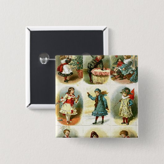 Weihnachtskarten Button (Vorne & Hinten)