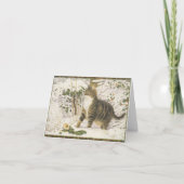 Weihnachtskarten Cat Feiertagskarte (Vorderseite)