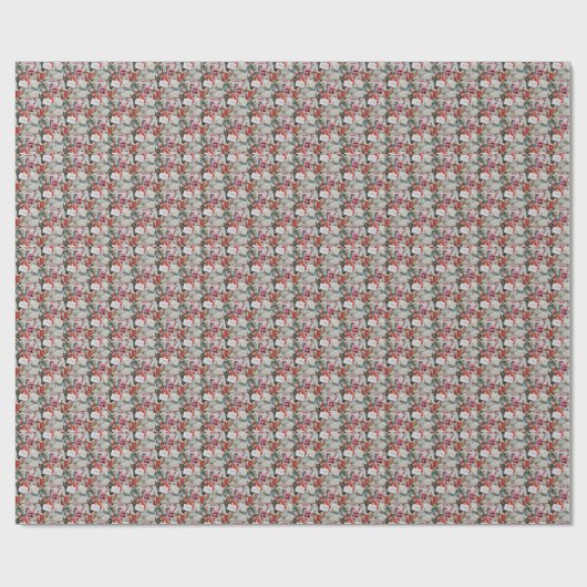 Weihnachtskarten-Collage Geschenkpapier (Flach)