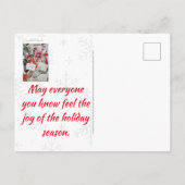 Weihnachtskarten-Collage Postkarte (Rückseite)