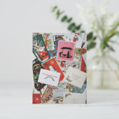 Weihnachtskarten-Collage Postkarte (Stehend Vorderseite)