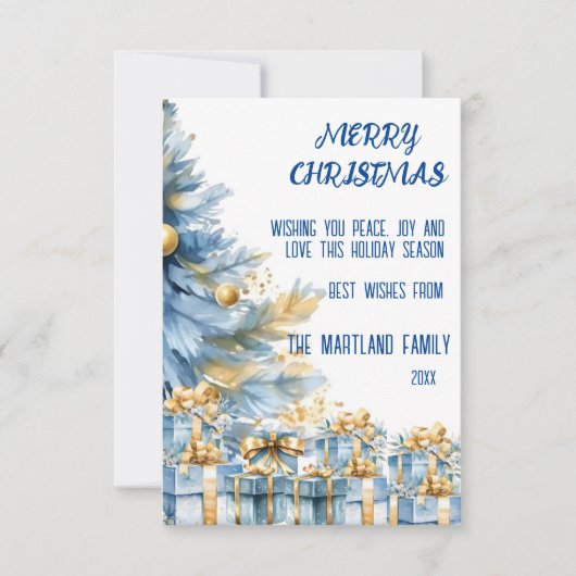 Weihnachtskarten Dankeskarte (Vorderseite)