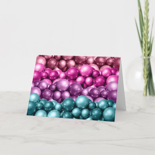 Weihnachtskarten Dekorieren Hübsche Weihnachtsbäll Feiertagskarte (Vorderseite)