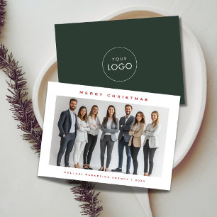 Weihnachtskarten der Business Foto Company mit Log Feiertagskarte