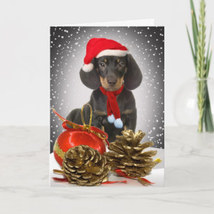 Weihnachtskarten der Dackel Feiertagskarte