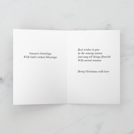 Weihnachtskarten der Tante Feiertagskarte (Innenseite)