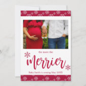 Weihnachtskarten des Roten Fotos Einladung (Vorderseite)