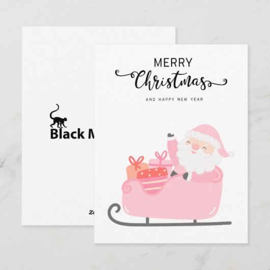 Weihnachtskarten des Weihnachtsmanns Feiertagskarte (Vorne/Hinten)