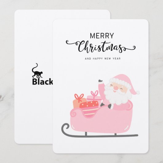 Weihnachtskarten des Weihnachtsmanns Feiertagskarte (Vorne/Hinten)