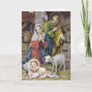 Weihnachtskarten Die Heilige Familie Feiertagskarte