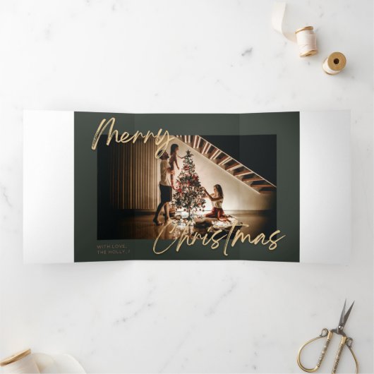 Weihnachtskarten Dreifach Gefaltete Urlaubskarte (Innenseite)