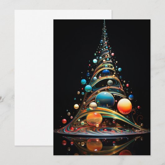 Weihnachtskarten druckbar - Abstrakt Weihnachten (Vorne/Hinten)