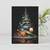 Weihnachtskarten druckbar - Abstrakt Weihnachten (Stehend Vorderseite)