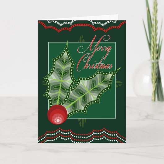 Weihnachtskarten-echte eingeborene Kunst Feiertagskarte (Vorderseite)