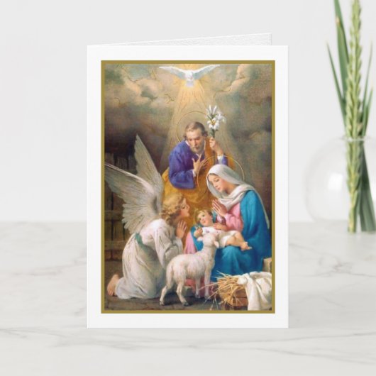 Weihnachtskarten | Eine heilige Szene Feiertagskarte (Vorderseite)
