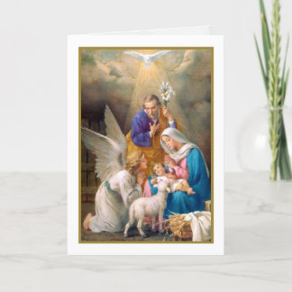 Weihnachtskarten | Eine heilige Szene Feiertagskarte