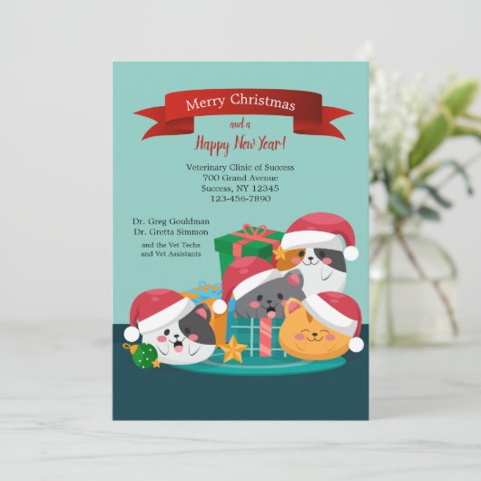 Weihnachtskarten Einladung (Stehend Vorderseite)