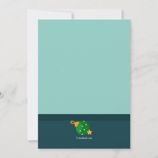 Weihnachtskarten Einladung (Rückseite)