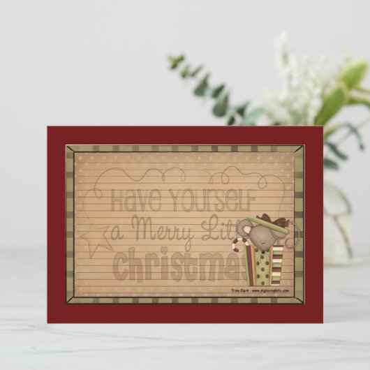 Weihnachtskarten Einladung (Stehend Vorderseite)