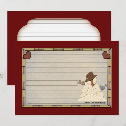 Weihnachtskarten Einladung (Vorne/Hinten)