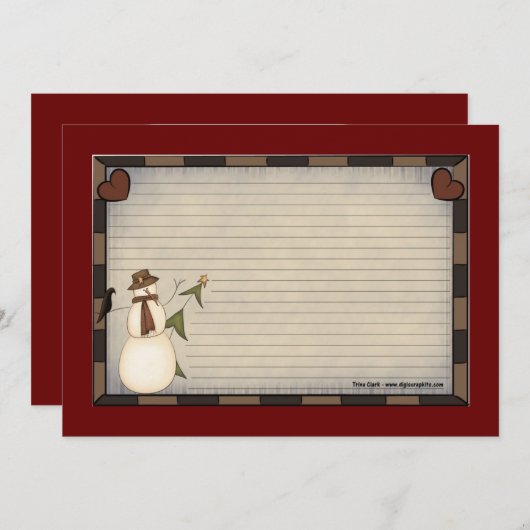 Weihnachtskarten Einladung (Vorne/Hinten)