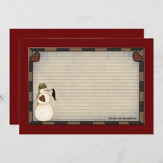 Weihnachtskarten Einladung (Vorne/Hinten)