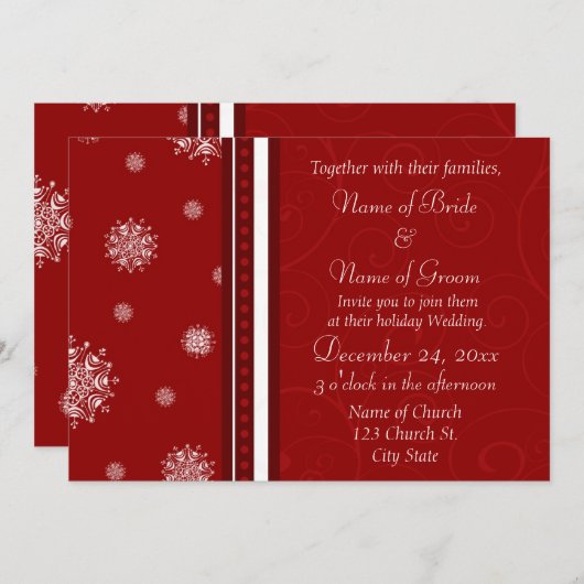 Weihnachtskarten Einladung (Vorne/Hinten)