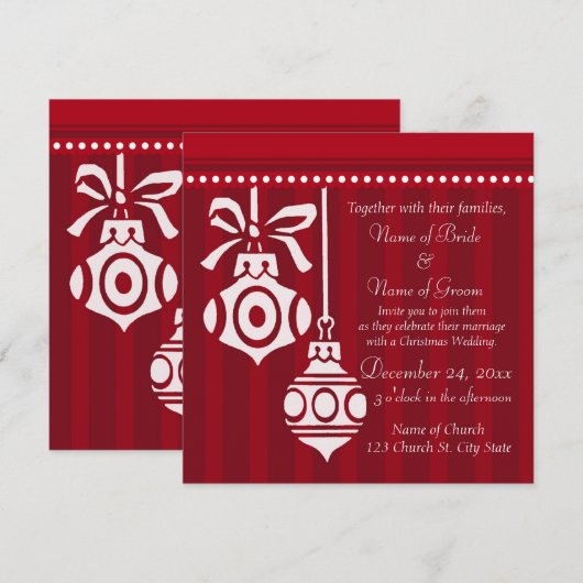 Weihnachtskarten Einladung (Vorne/Hinten)