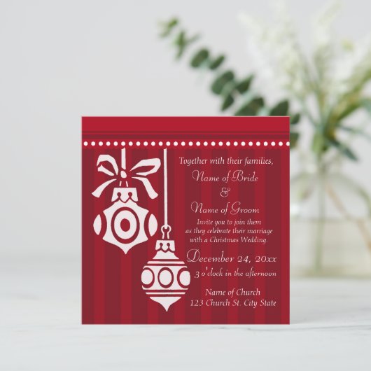 Weihnachtskarten Einladung (Stehend Vorderseite)